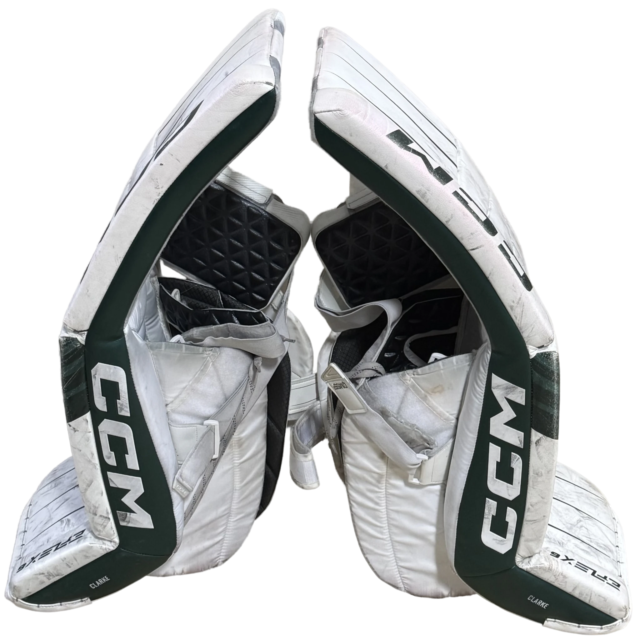 Extreme Flex 6 - Jambières de gardien de but Pro Stock d'occasion (blanc/vert)